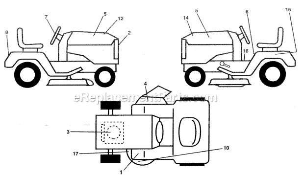 Weed Eater WE12542D Lawn Tractor Page F Diagram